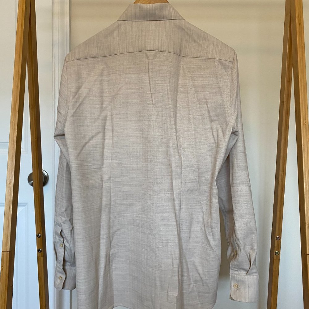 Mango Man Slim Fit Herringbone Pattern Button Dow… - image 2